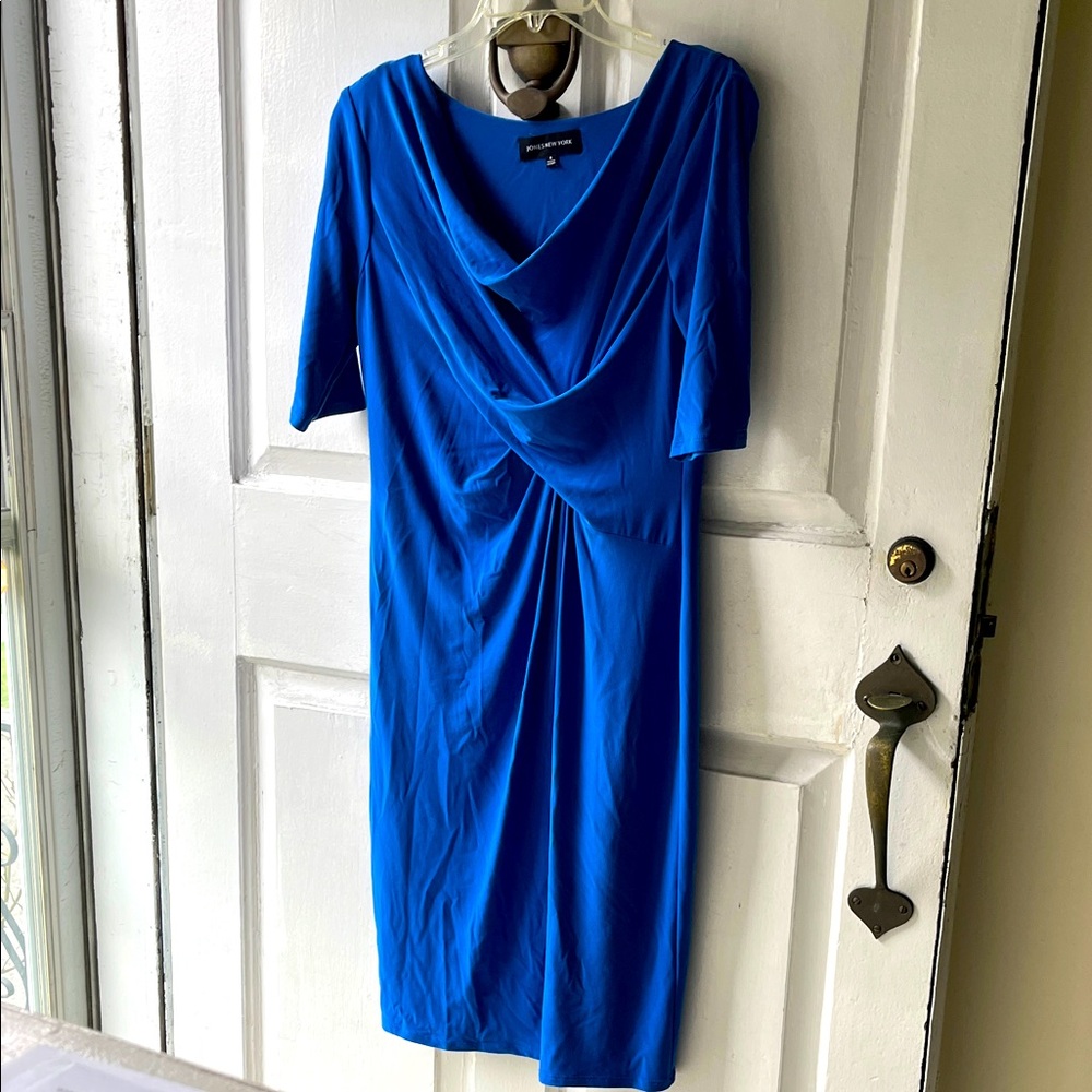 Jones New York Cobalt Blue Midi Dress